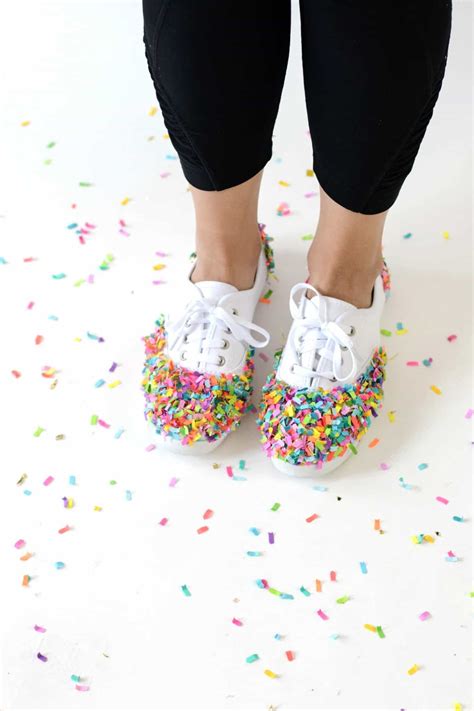 fake confettis shoes